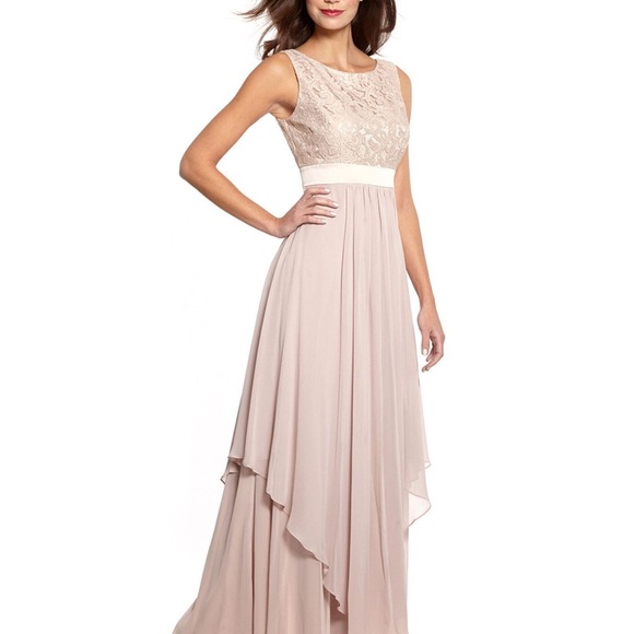 Eliza J Dresses & Skirts - Eliza J Lace canopy taupe beige dress stunning